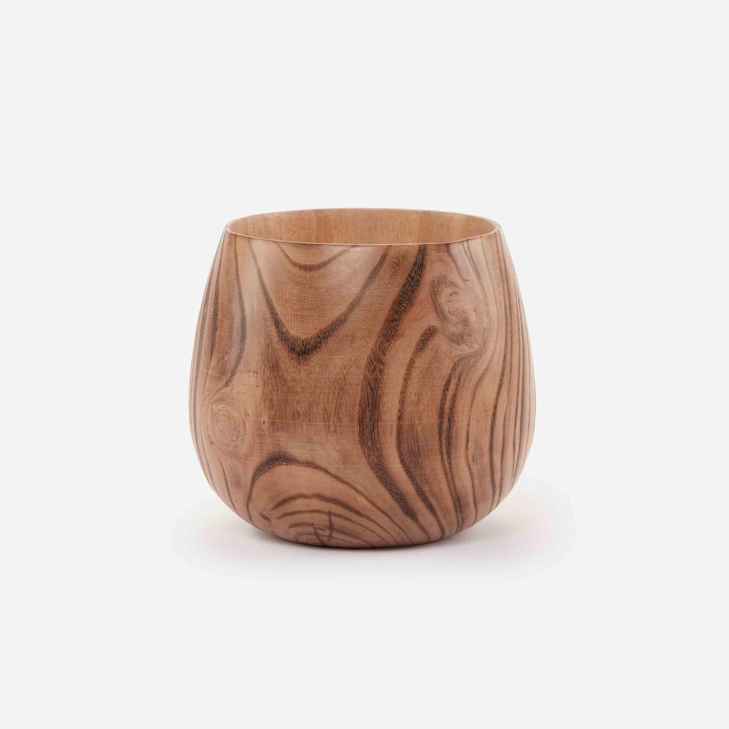 SKITTLE WOODEN VASE 14.6(L) x 14.6(B) x 13.1(H); 直径: 14.6