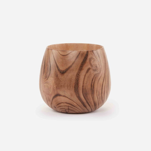 SKITTLE WOODEN VASE 14.6(L) x 14.6(B) x 13.1(H); 直径: 14.6