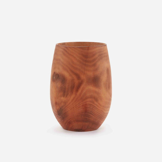 BARE WOODEN VASE 14.5(L) x 14.5(B) x 19.8(H); 直径: 14.5