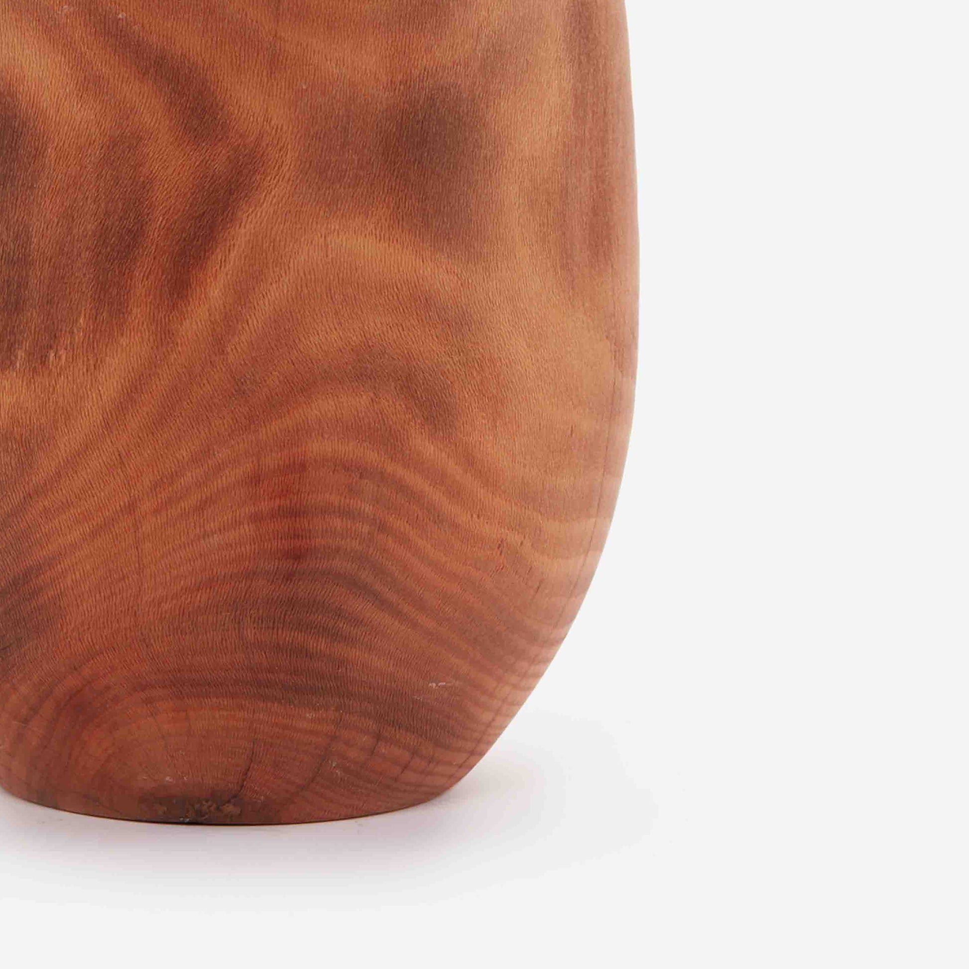 BARE WOODEN VASE 14.5(L) x 14.5(B) x 19.8(H); 直径: 14.5