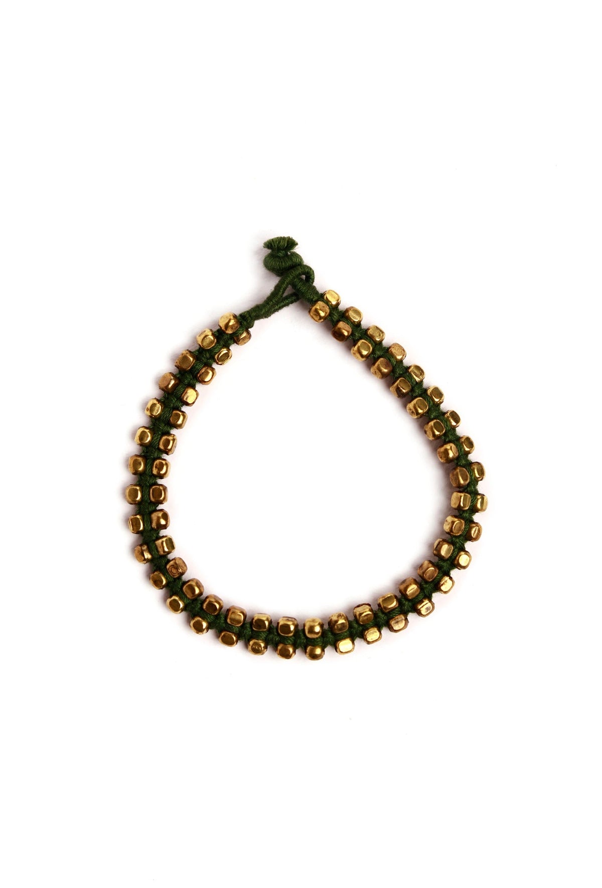 Set of 2: Trisha Green German Silver Anklets