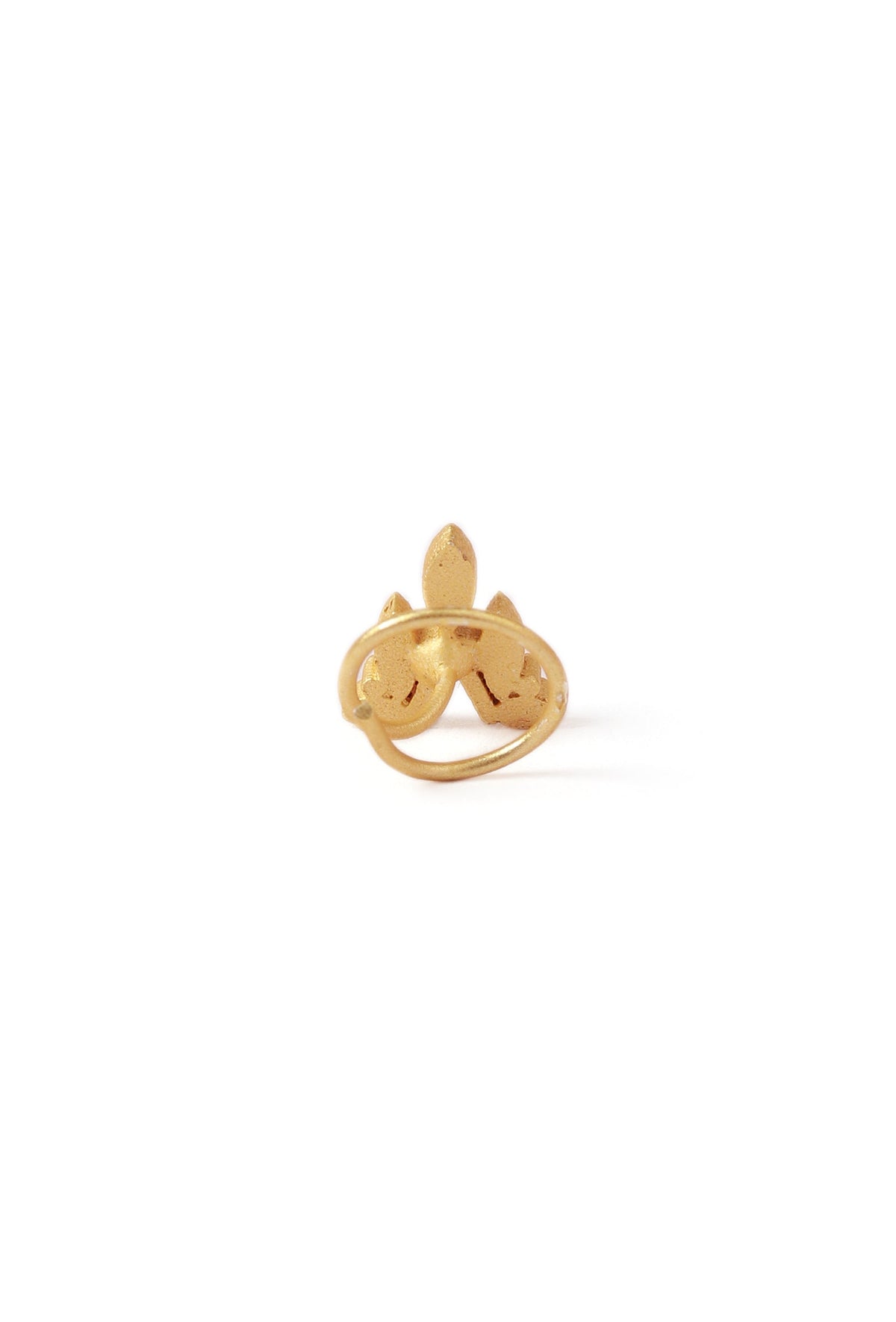 Gold Leaf Intricate Motif Brass Nosepin タイプ ノンホール（クリップ式）