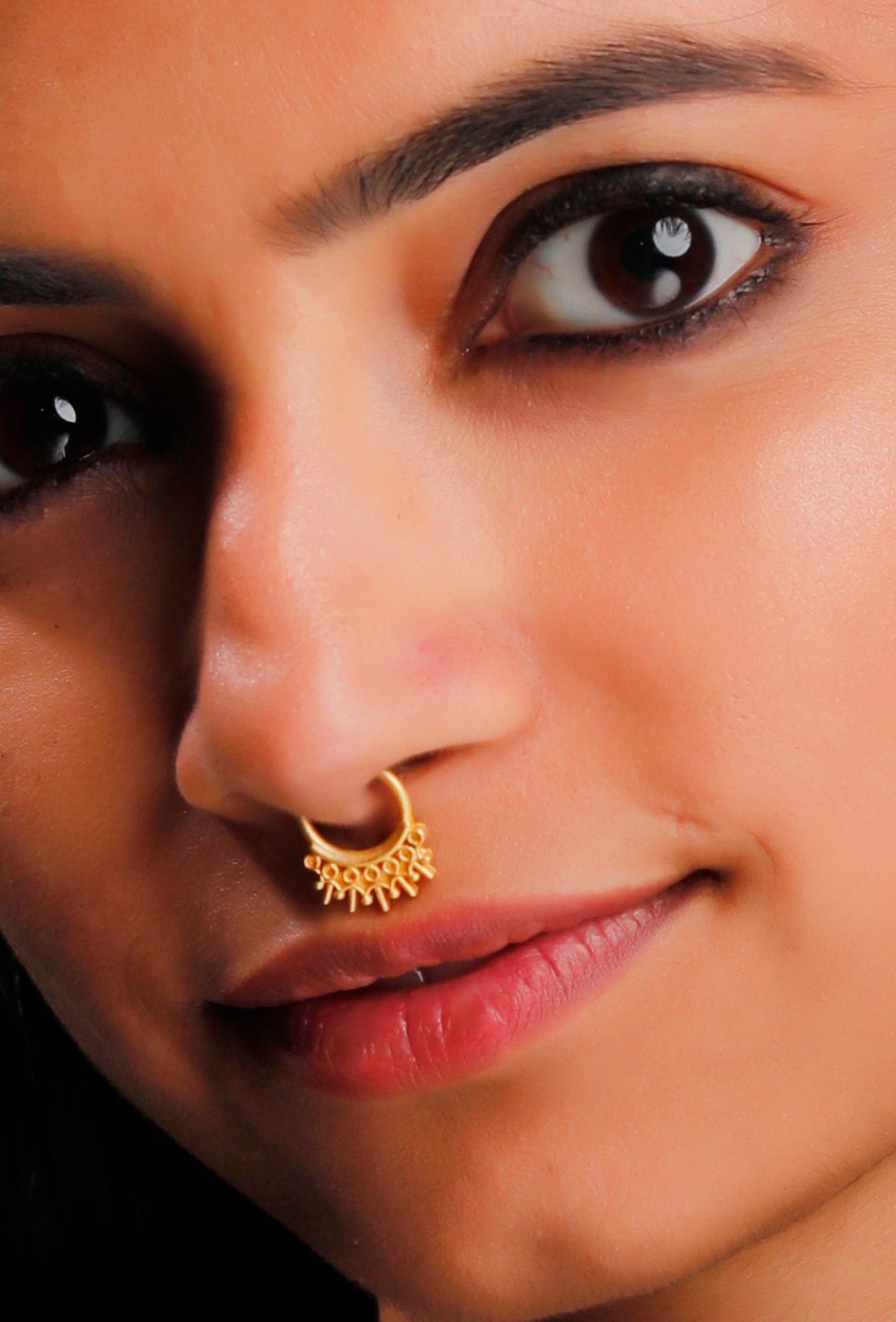 Gold Septum with Ancient Intricate Motif (Design 2)