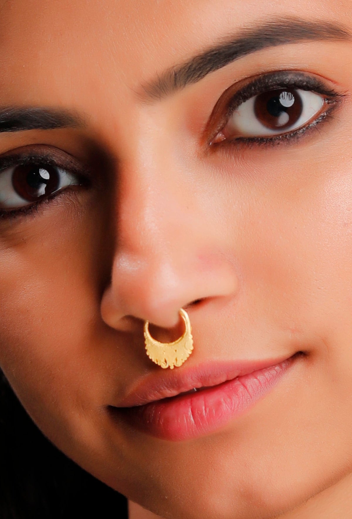 Gold Septum with Ancient Intricate Motif (Design 3)