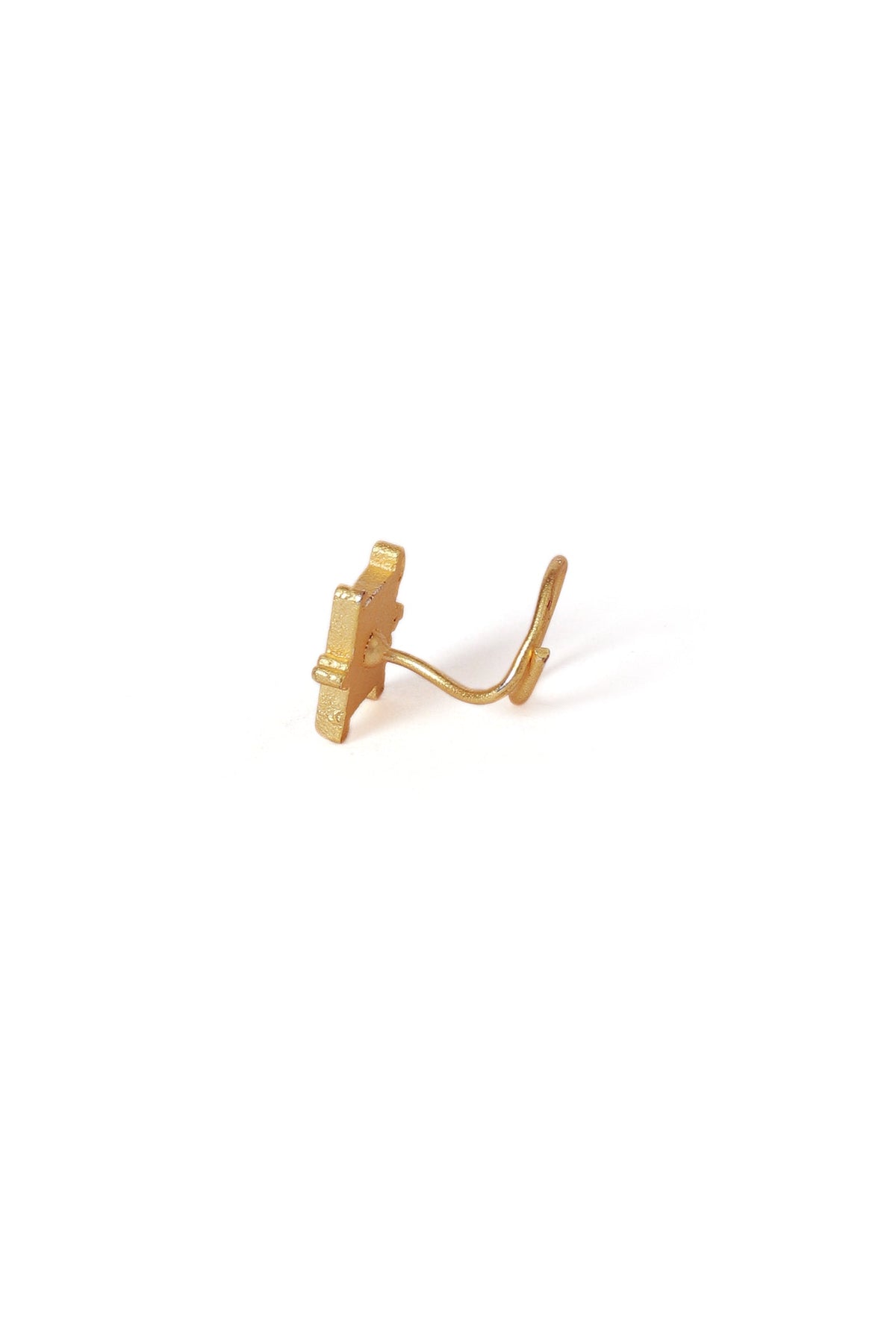 Ancient Motif Gold Brass Nosepin タイプ ノンホール（クリップ式）