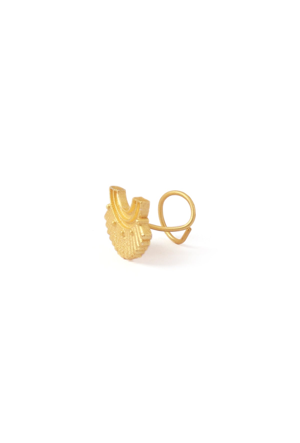 Ancient Motif Gold Brass Nosepin タイプ ピアス