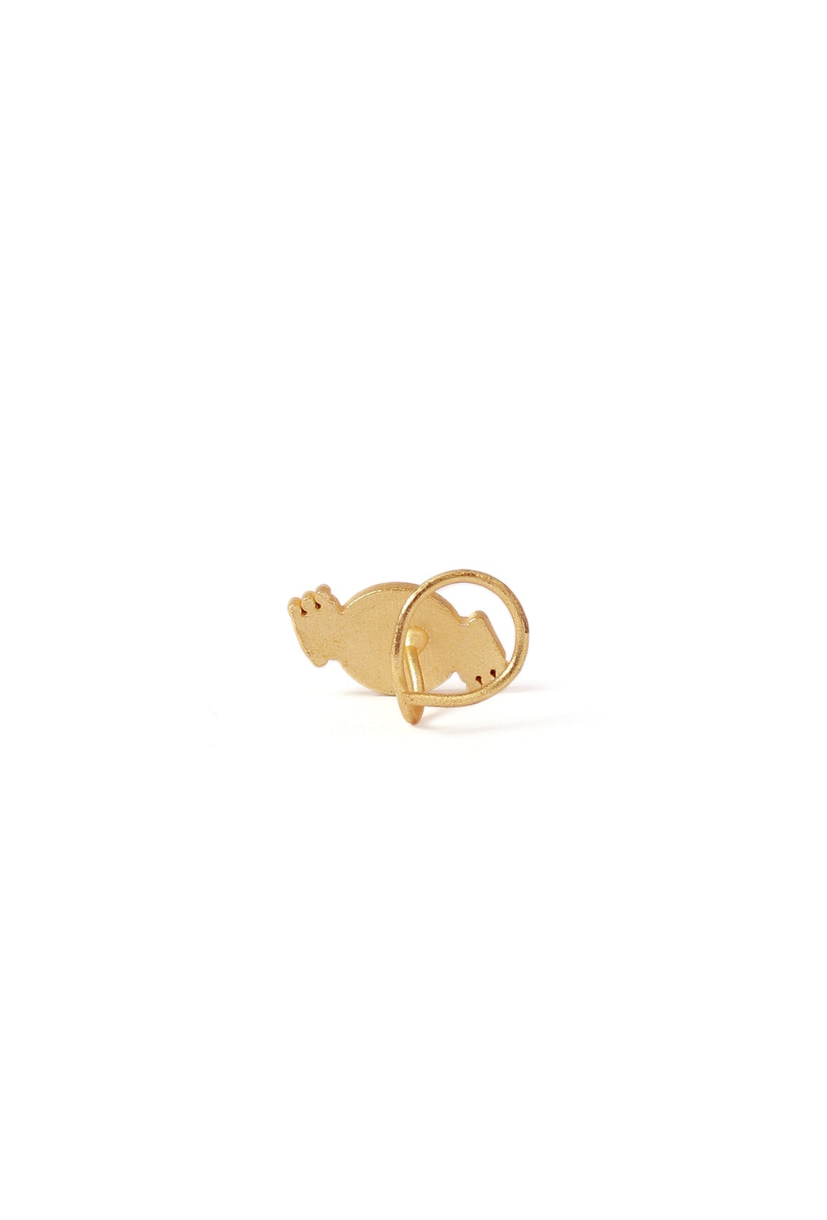 Intricate Brass Circular Motif Nose Pin タイプ ノンホール（クリップ式）