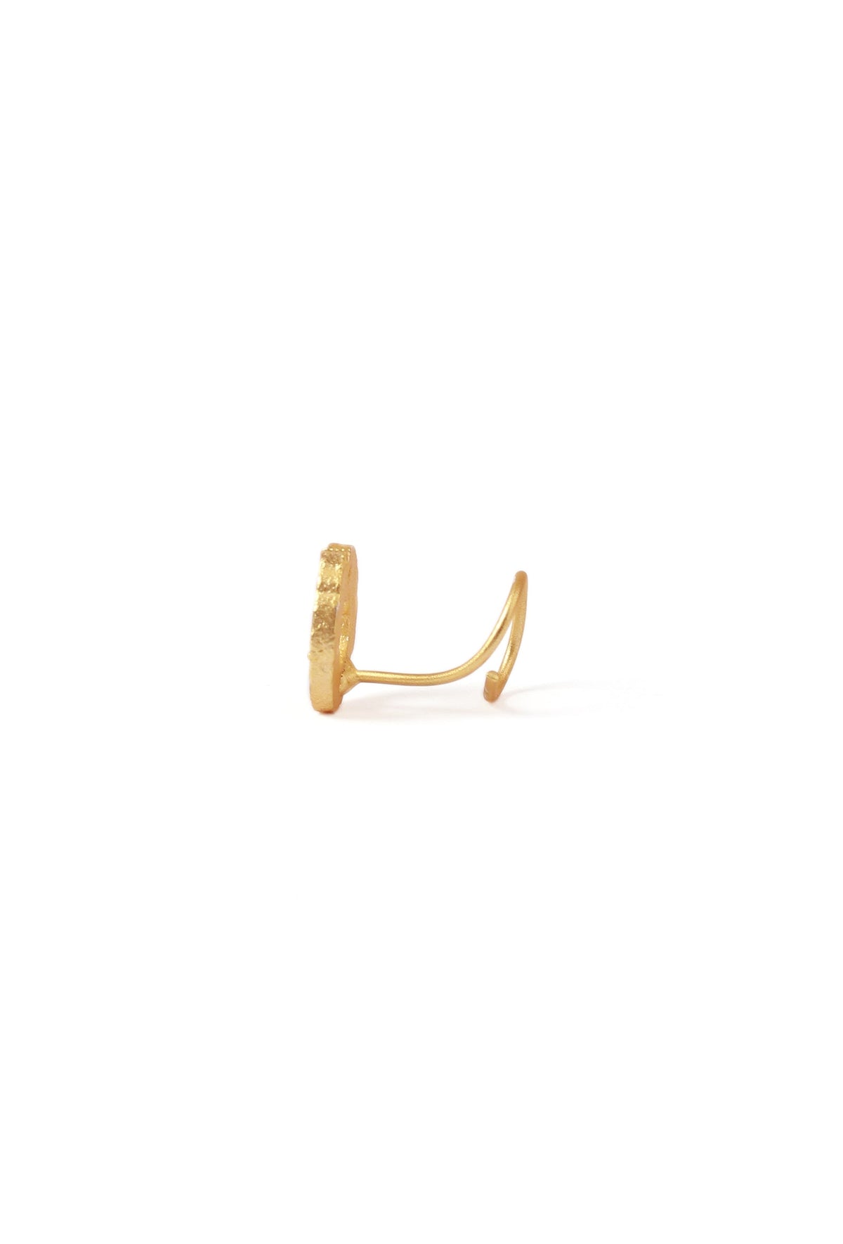 Whirl Gold Brass Intricate Motif Nosepin タイプ ノンホール（クリップ式）