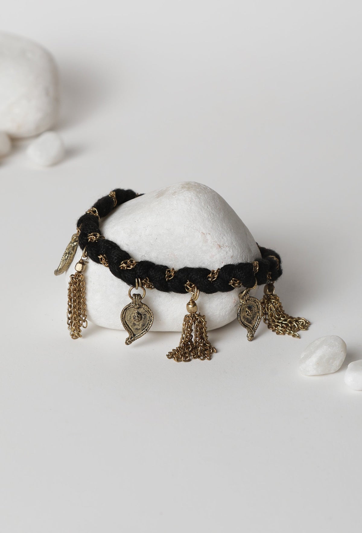 Black and Gold Anklet