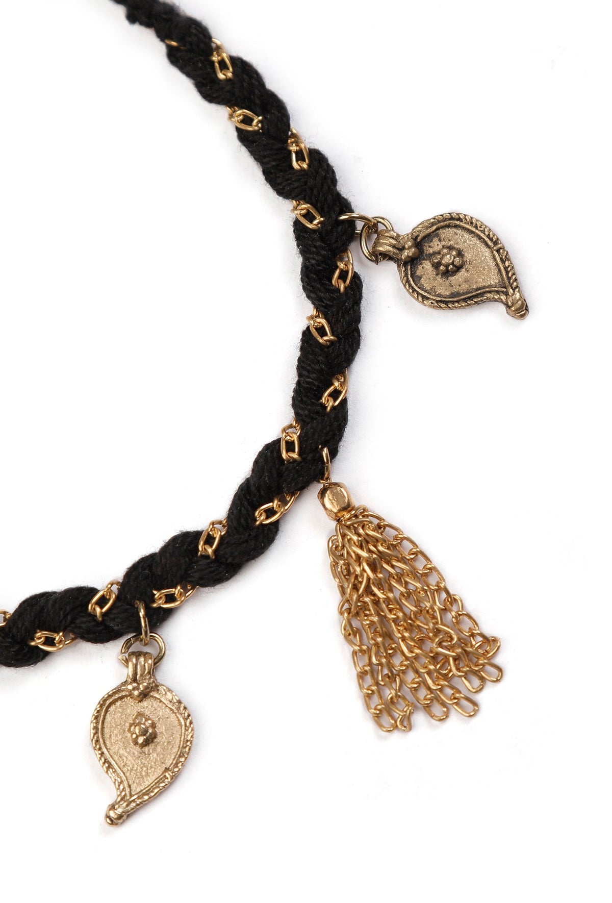 Black and Gold Anklet
