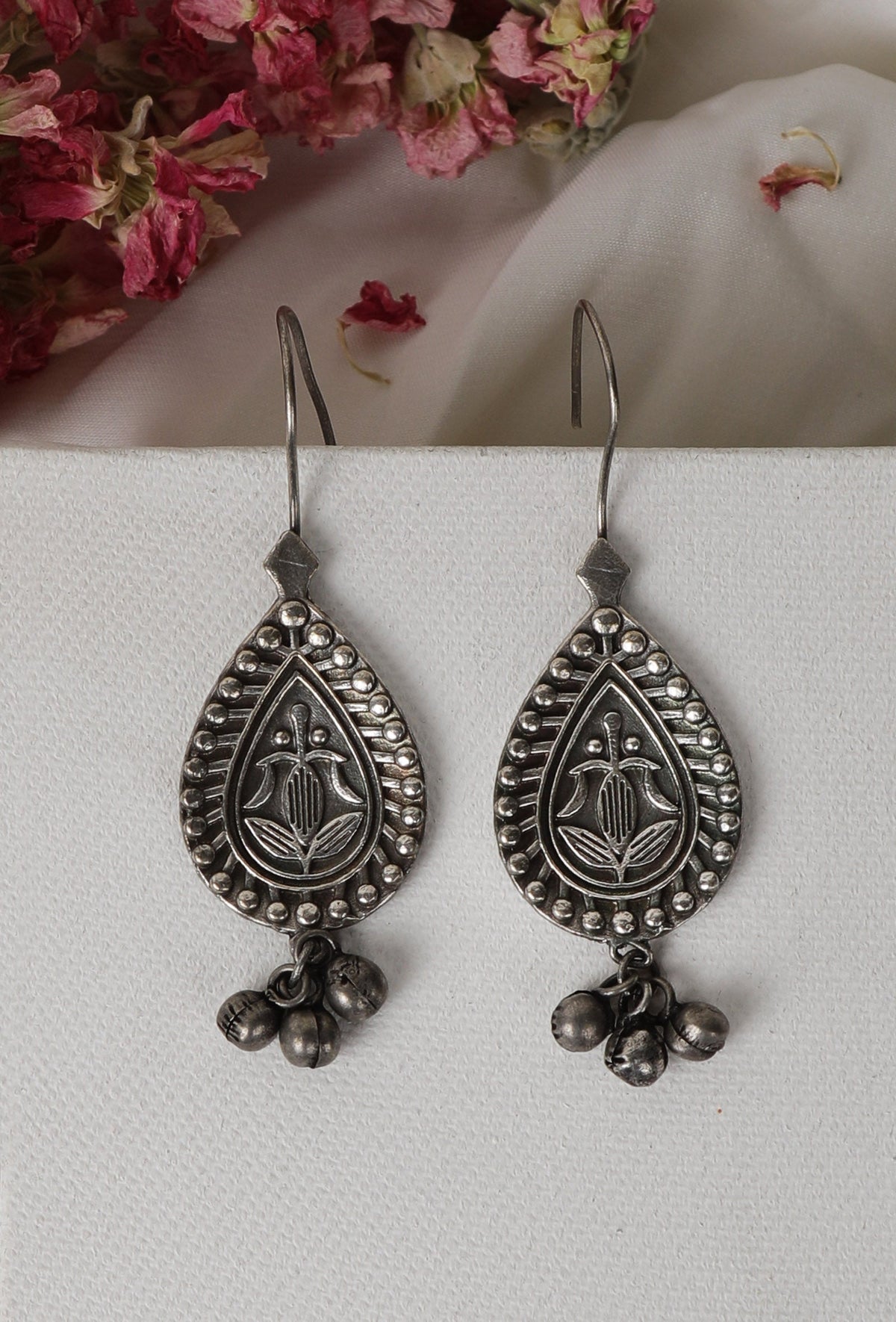 Antique Ghungroo Hook Danglers