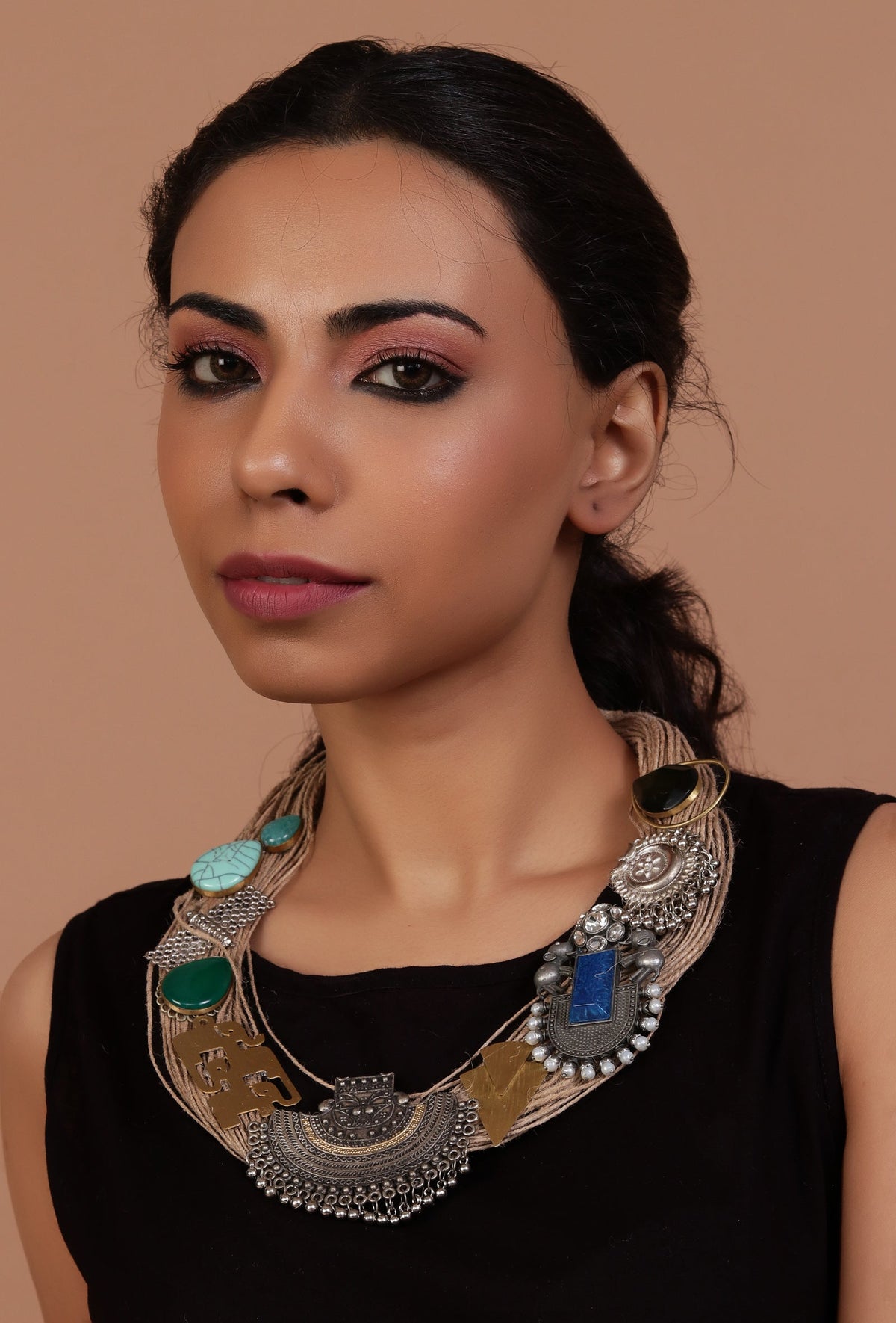 Artisanal Elephant Parade Jute Necklace
