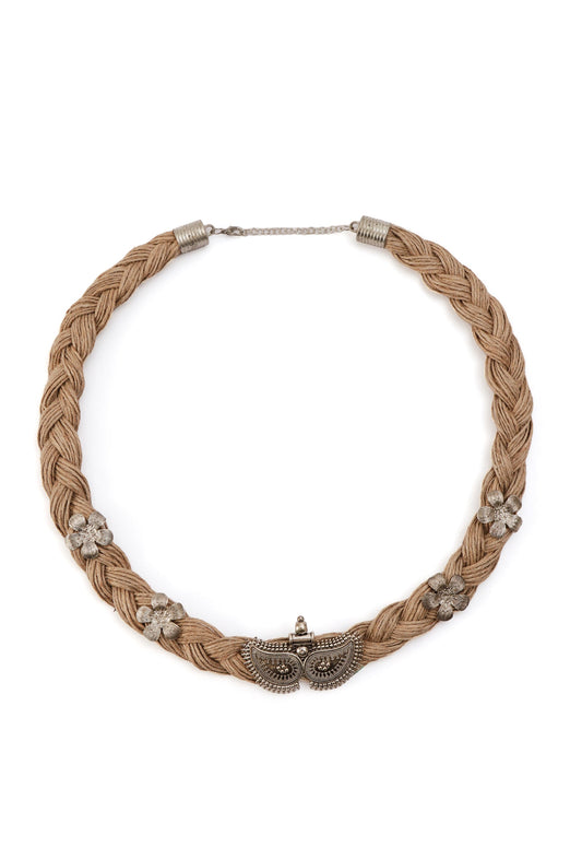 Floral Elegance Jute Necklace Set