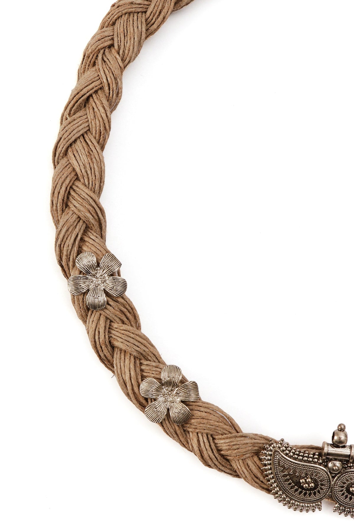 Floral Elegance Jute Necklace Set