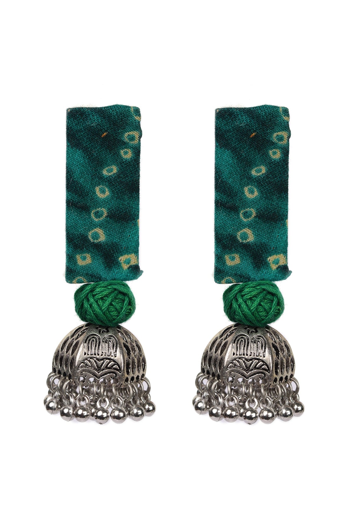 Handmade Fabric Batik Tie And Dye Print Earrings