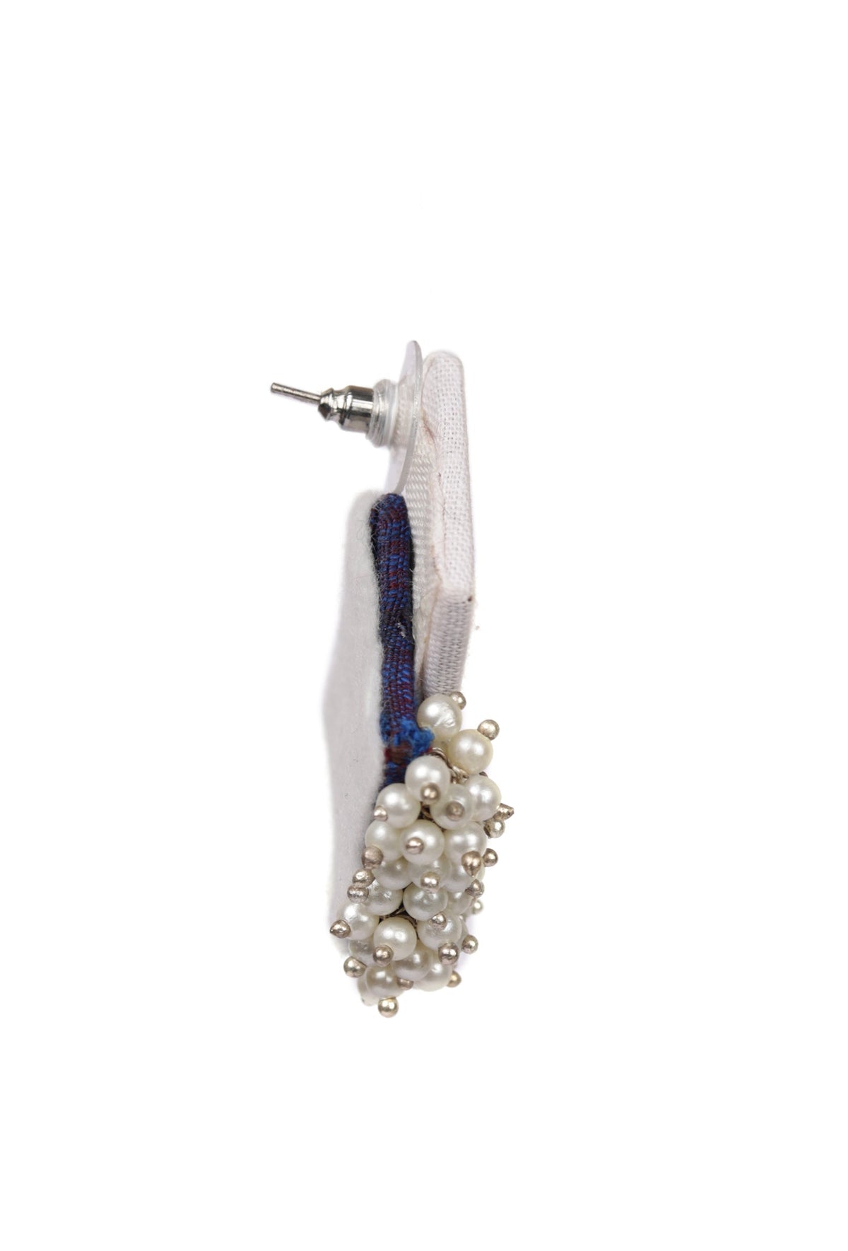 Square Shaped Handcrafted Fabric Style Earrings
