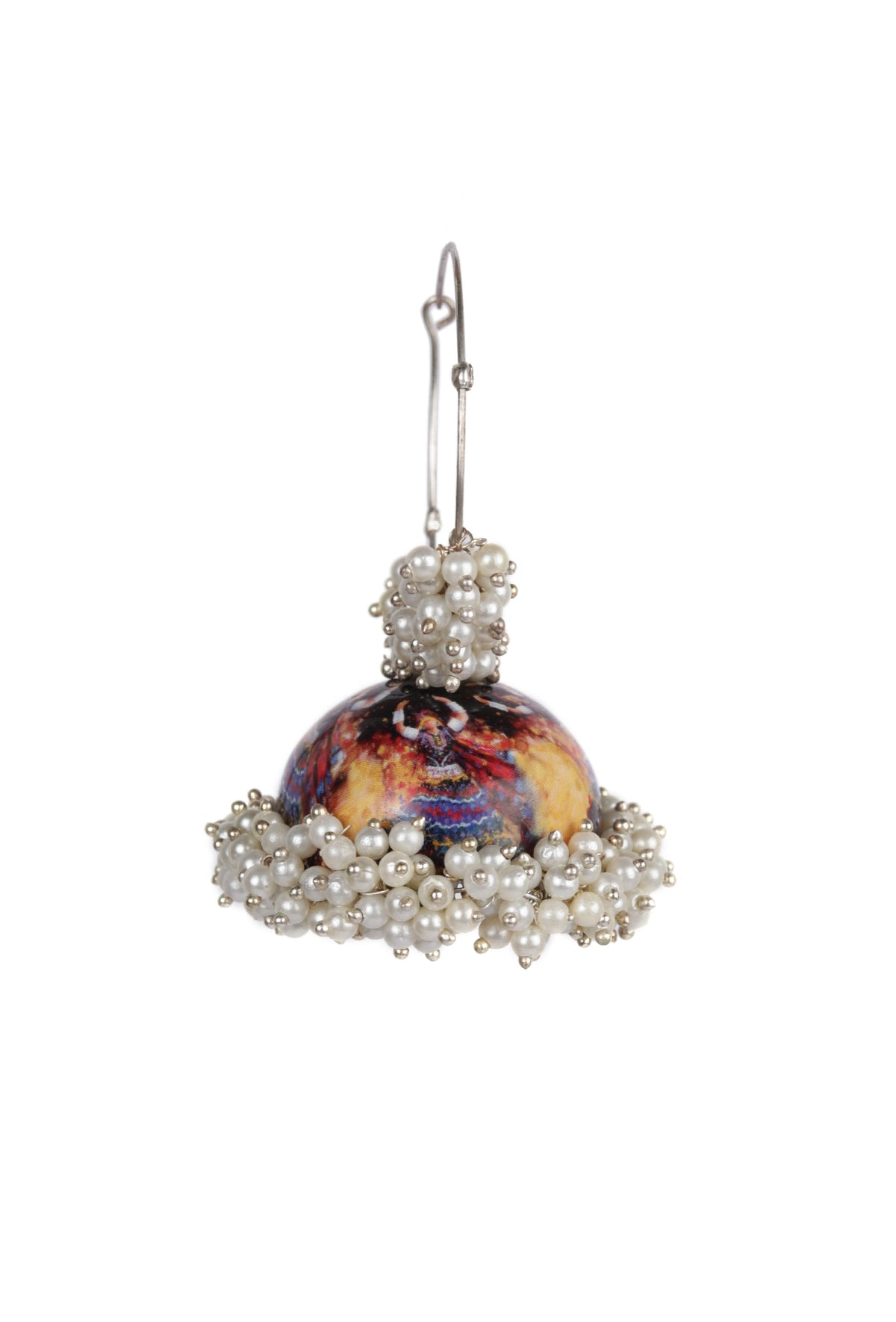 Hand Painted Garbha Meenakari Jhumki