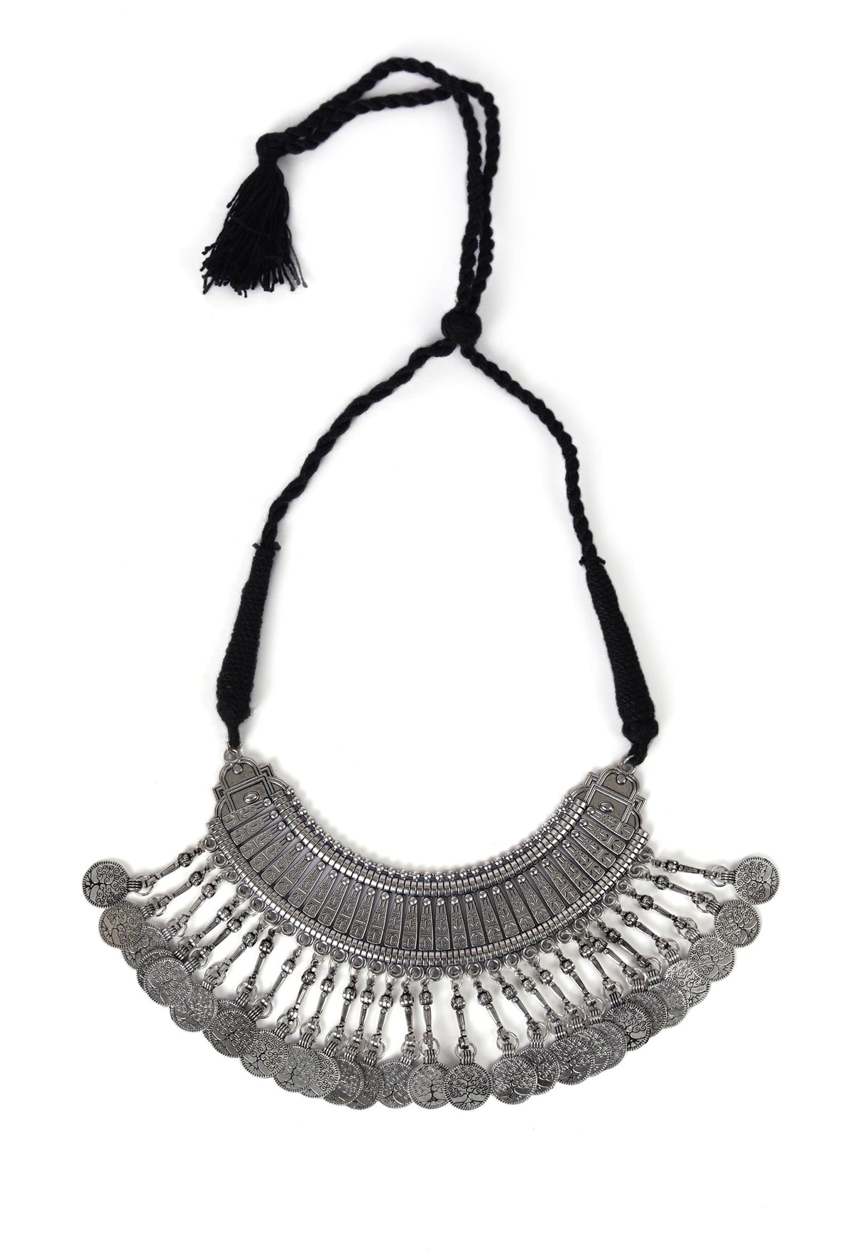 German Silver Designer Hasli With Coin Choker Necklace For Women