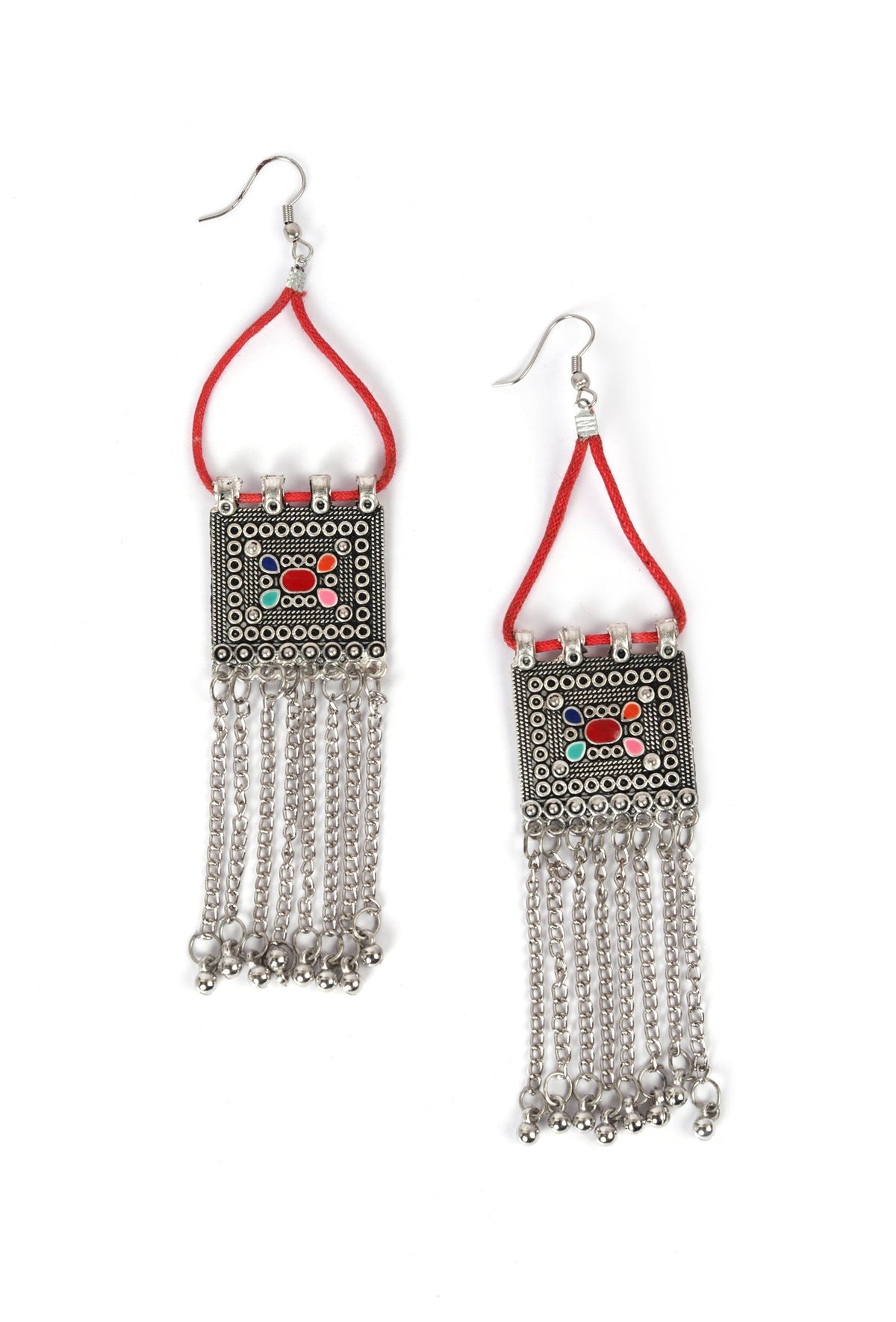 Multi Meena Chain Work Afghani Choker Necklace