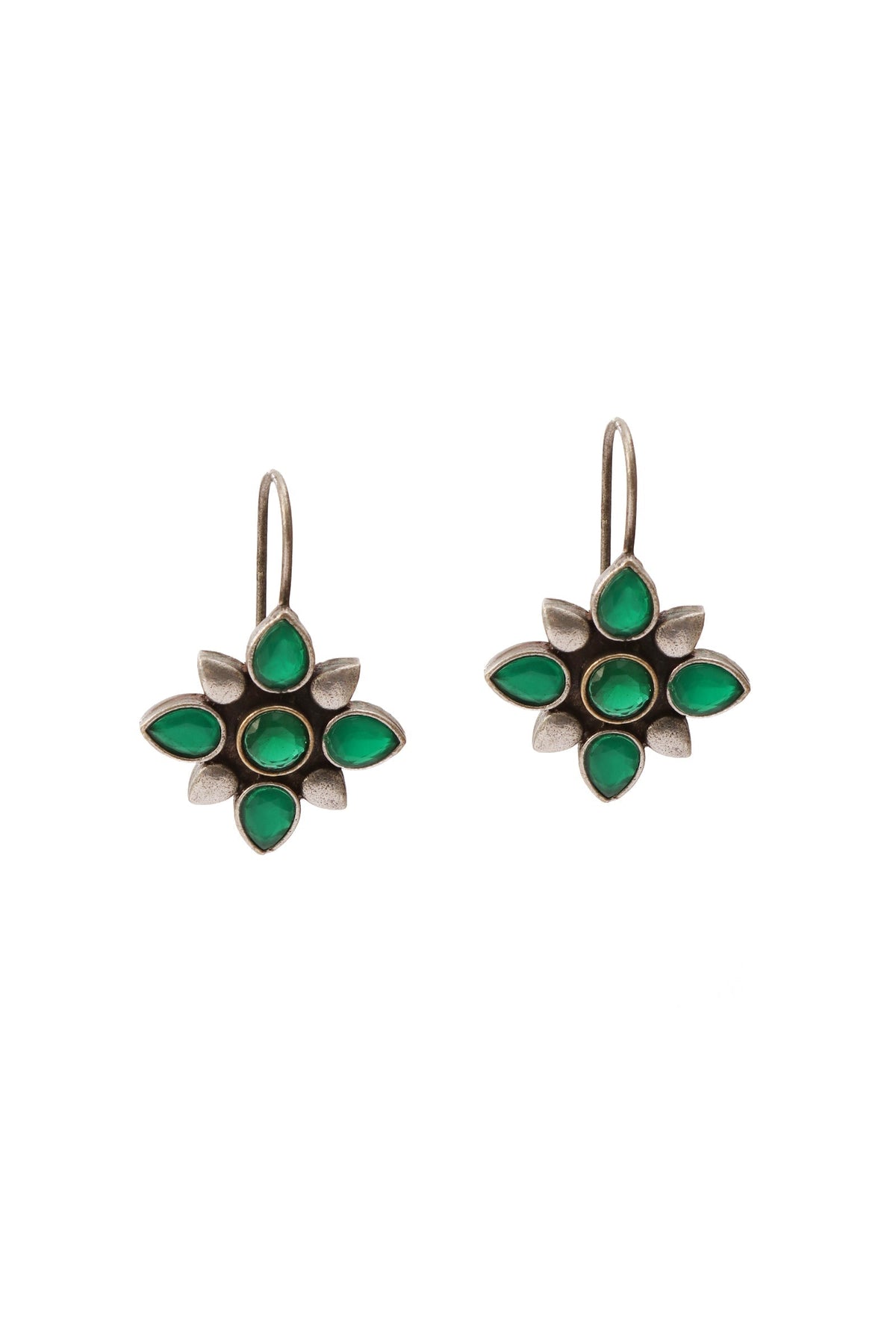 Verde Petal Hook Earrings