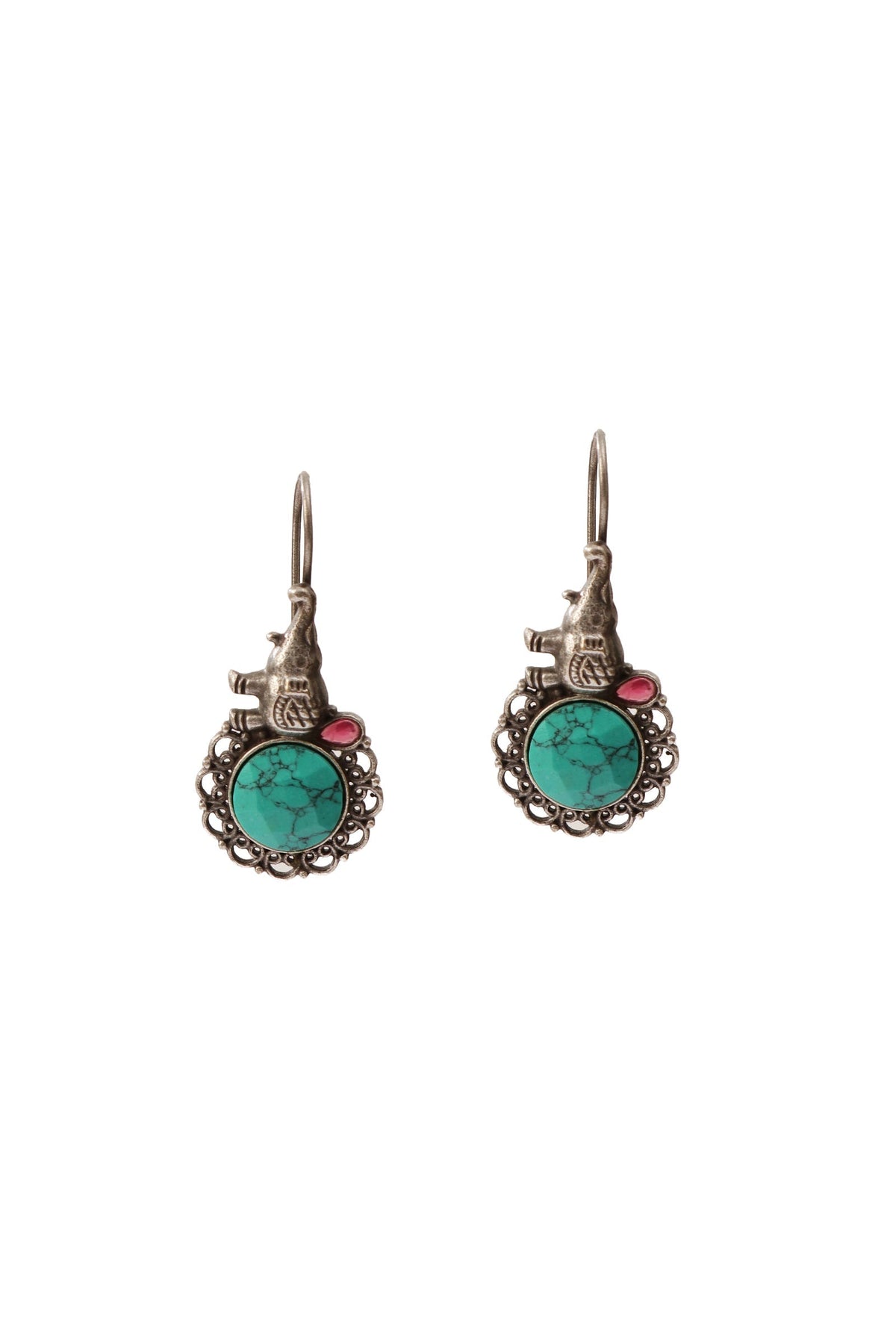 Turquoise Elephant Parade Earrings