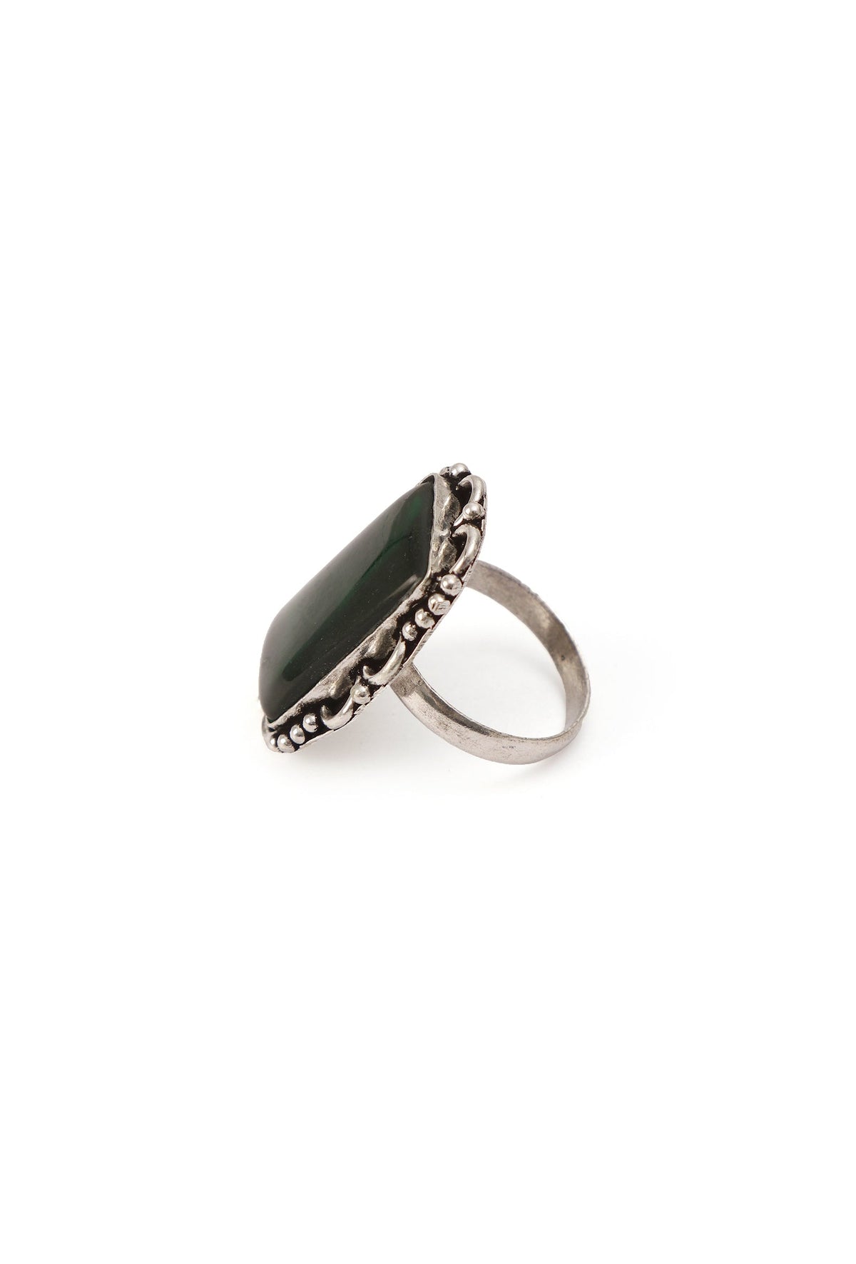 Emerald Rectangular Elegance Ring