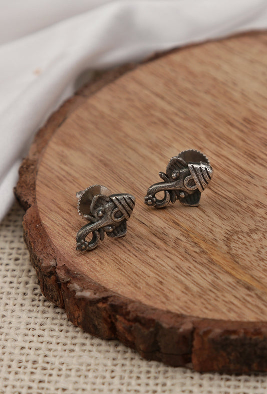 Sacred Ganesha Face Studs
