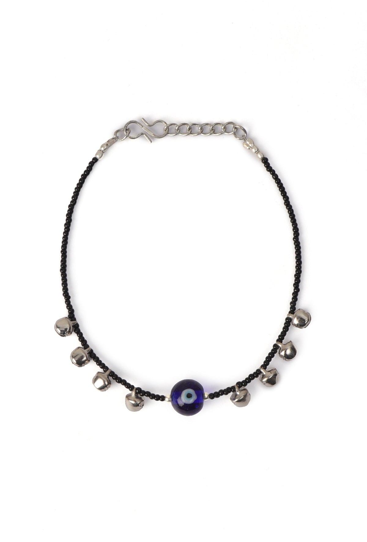 Black Matri Evil Eye Ghunghru Charm Pair of Anklets