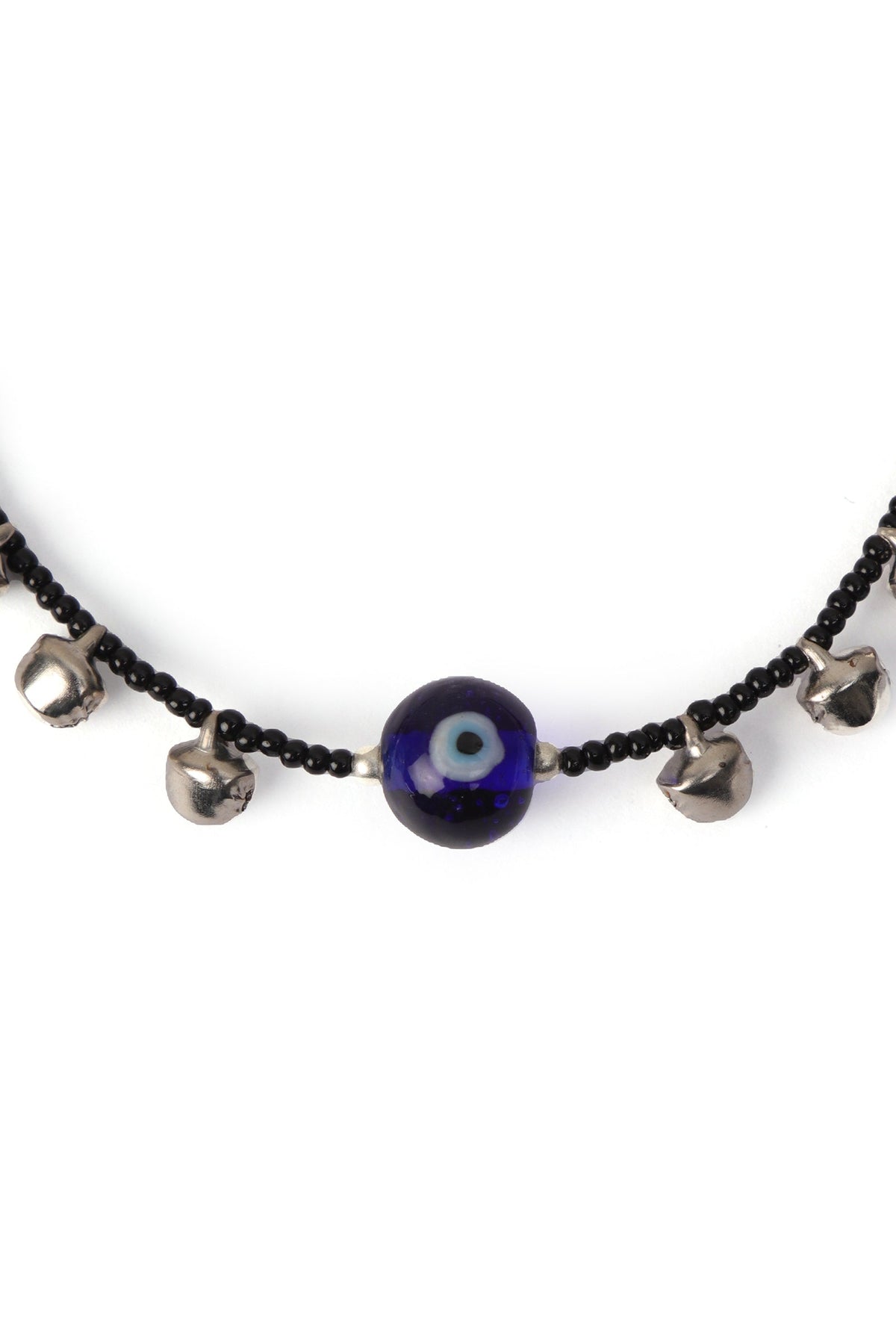 Black Matri Evil Eye Ghunghru Charm Pair of Anklets