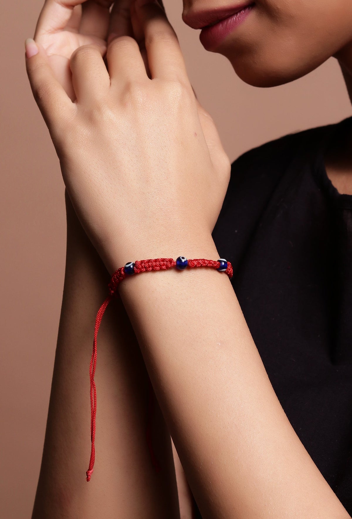Adjustable Eye Fabric Bracelet