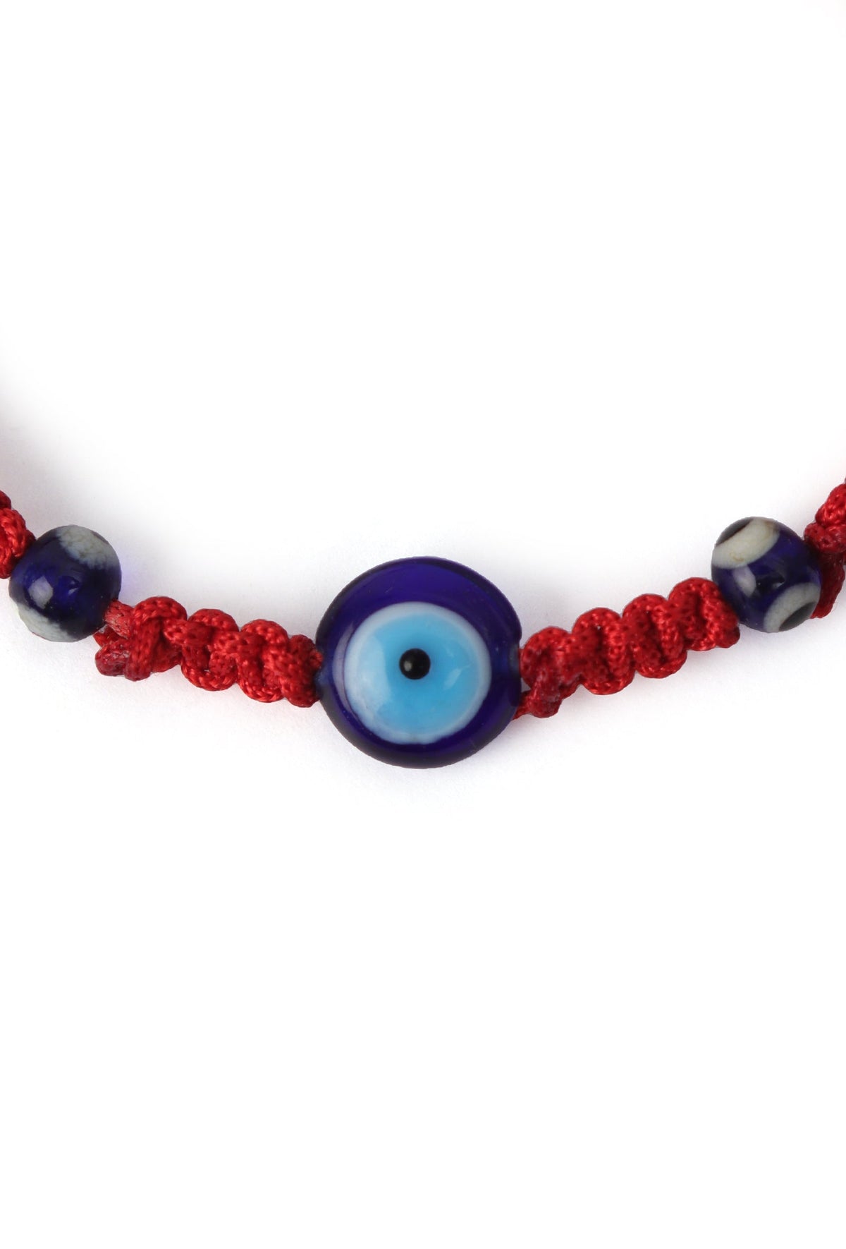 Adjustable Evil Eye Fabric Bracelet