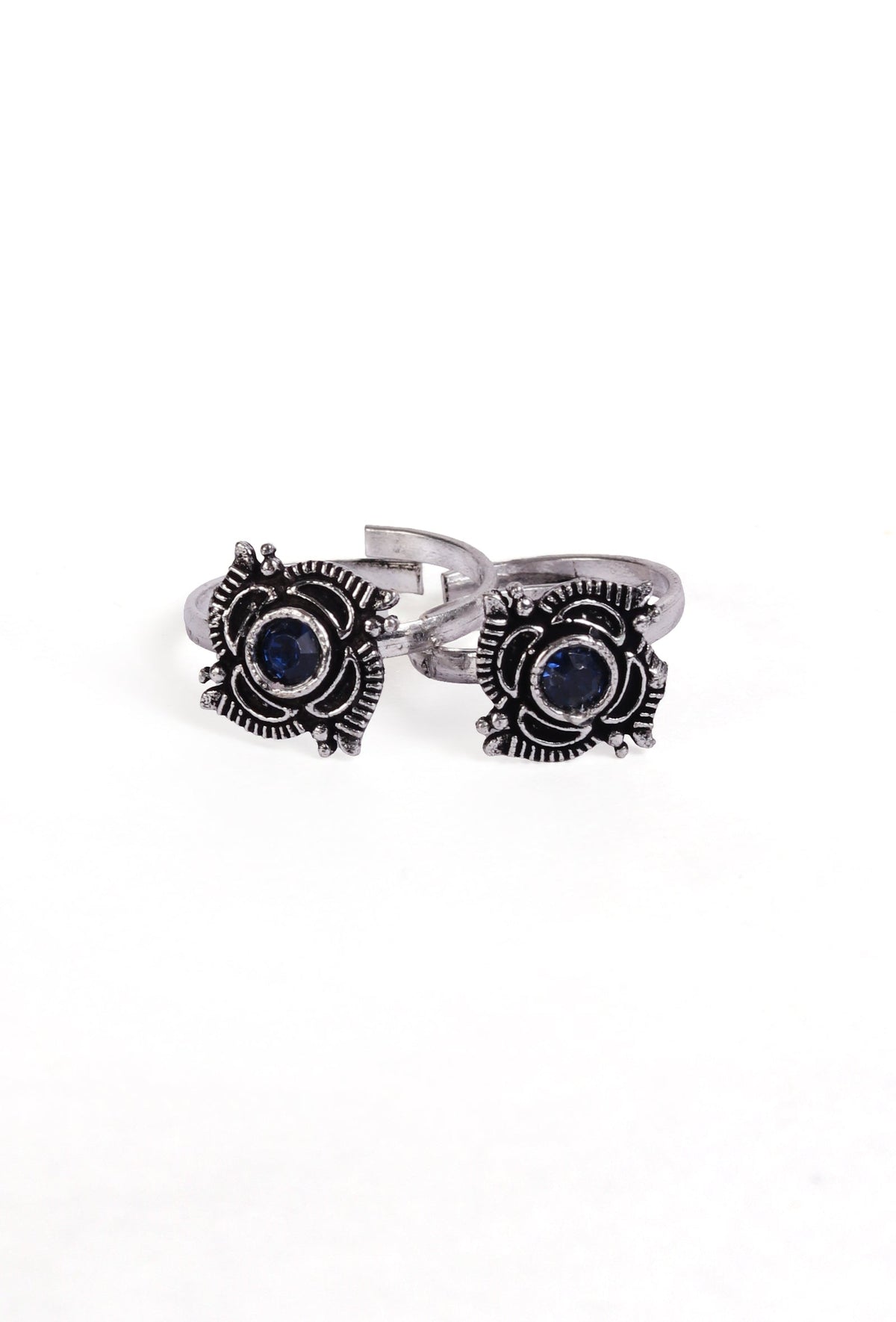 Topaz German Silver Adjustable Toe Ring