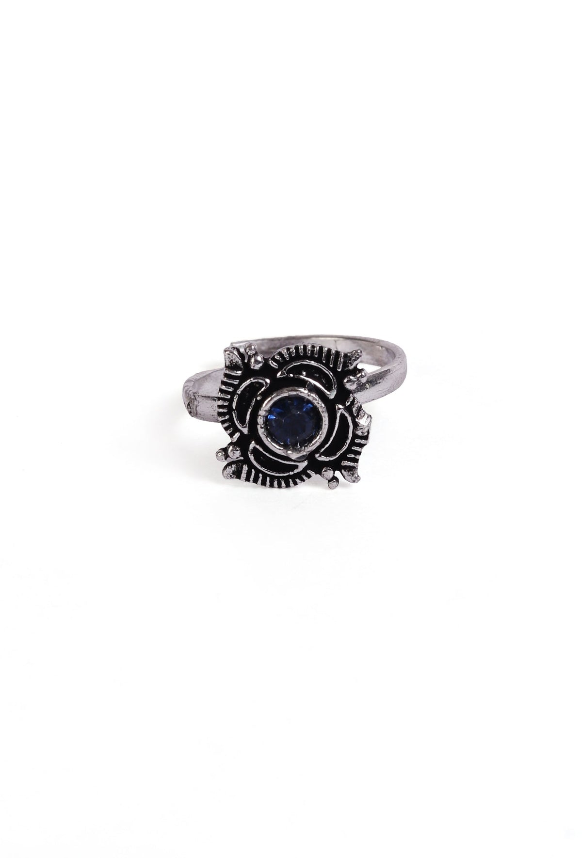 Topaz German Silver Adjustable Toe Ring