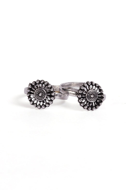 Keya German Silver Adjustable Toe Ring