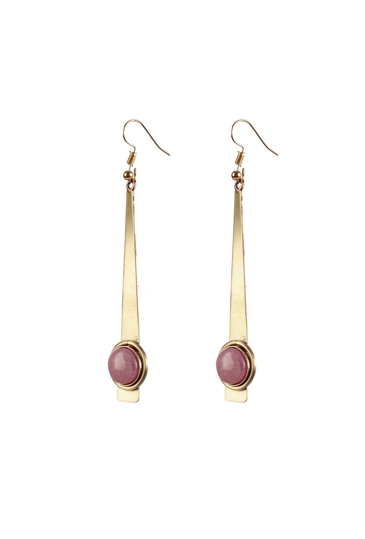 Blush Pink Minimal Drop Earrings