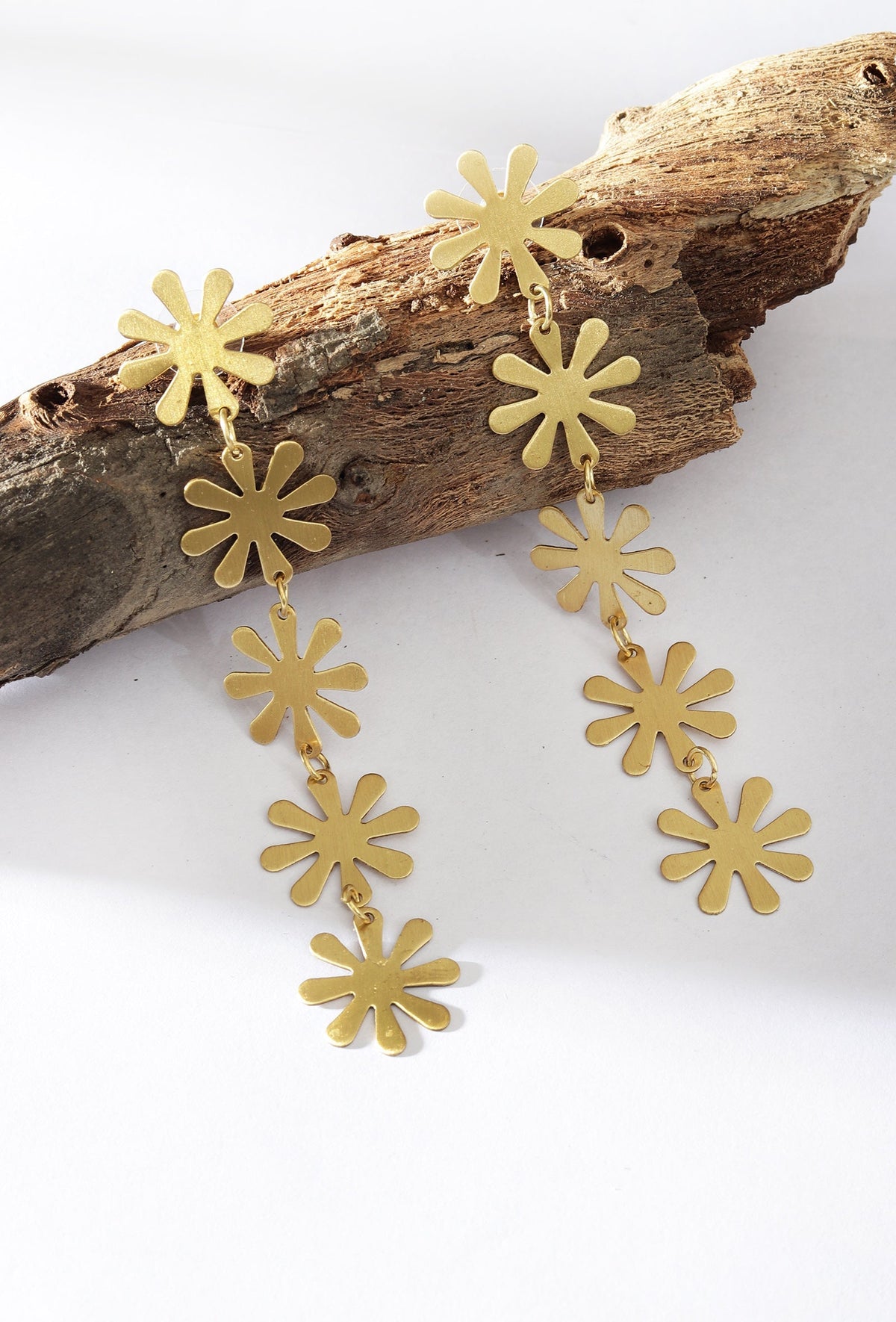 Golden Bloom Drop Earrings
