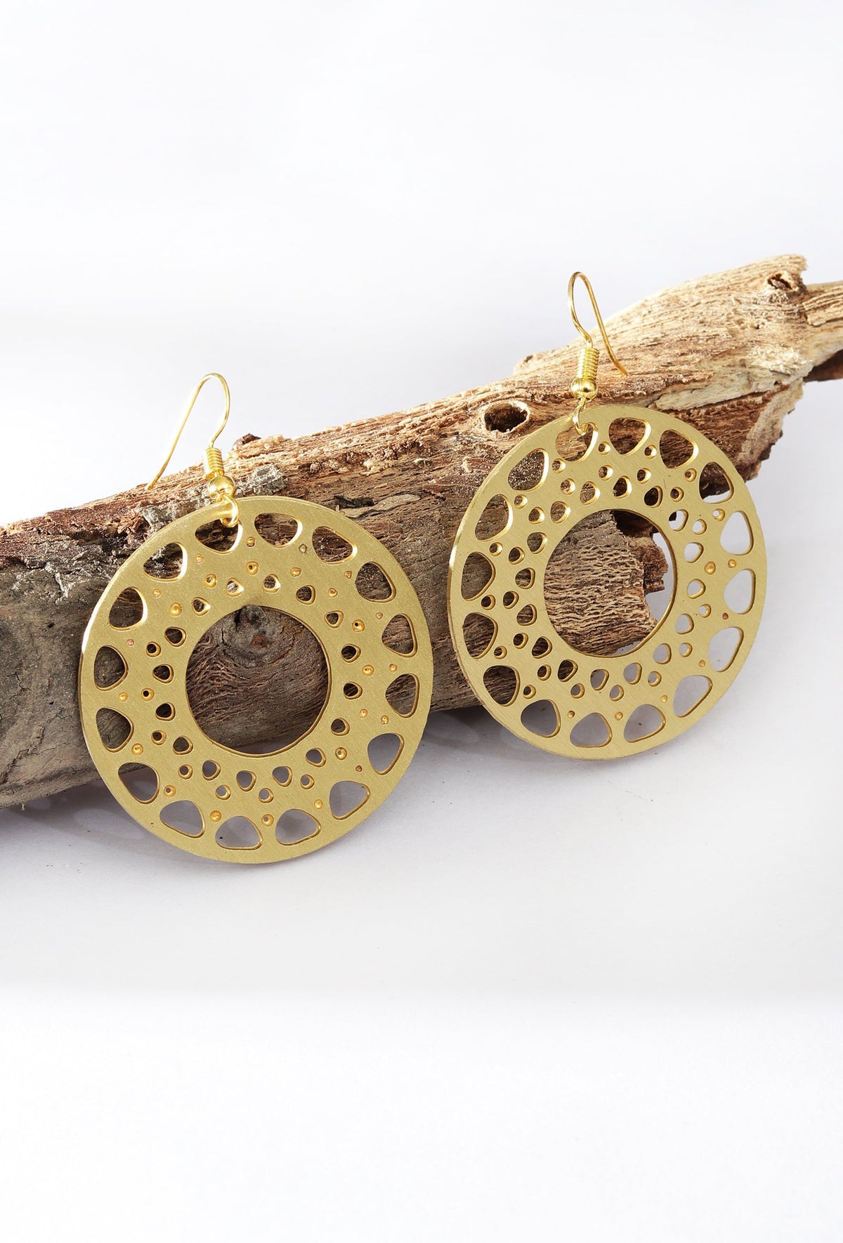 Dainty Orbit Cutwork Earrings