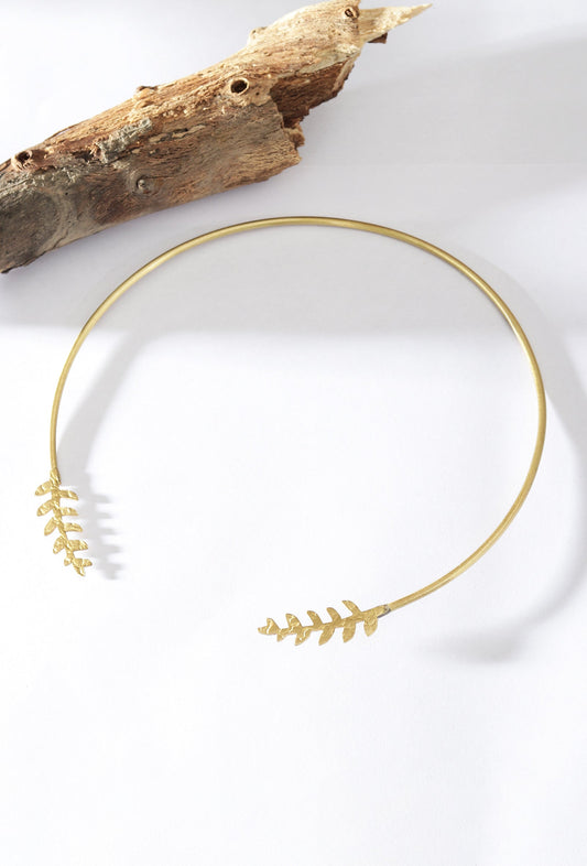 Dewdrop Leaf Open Necklace