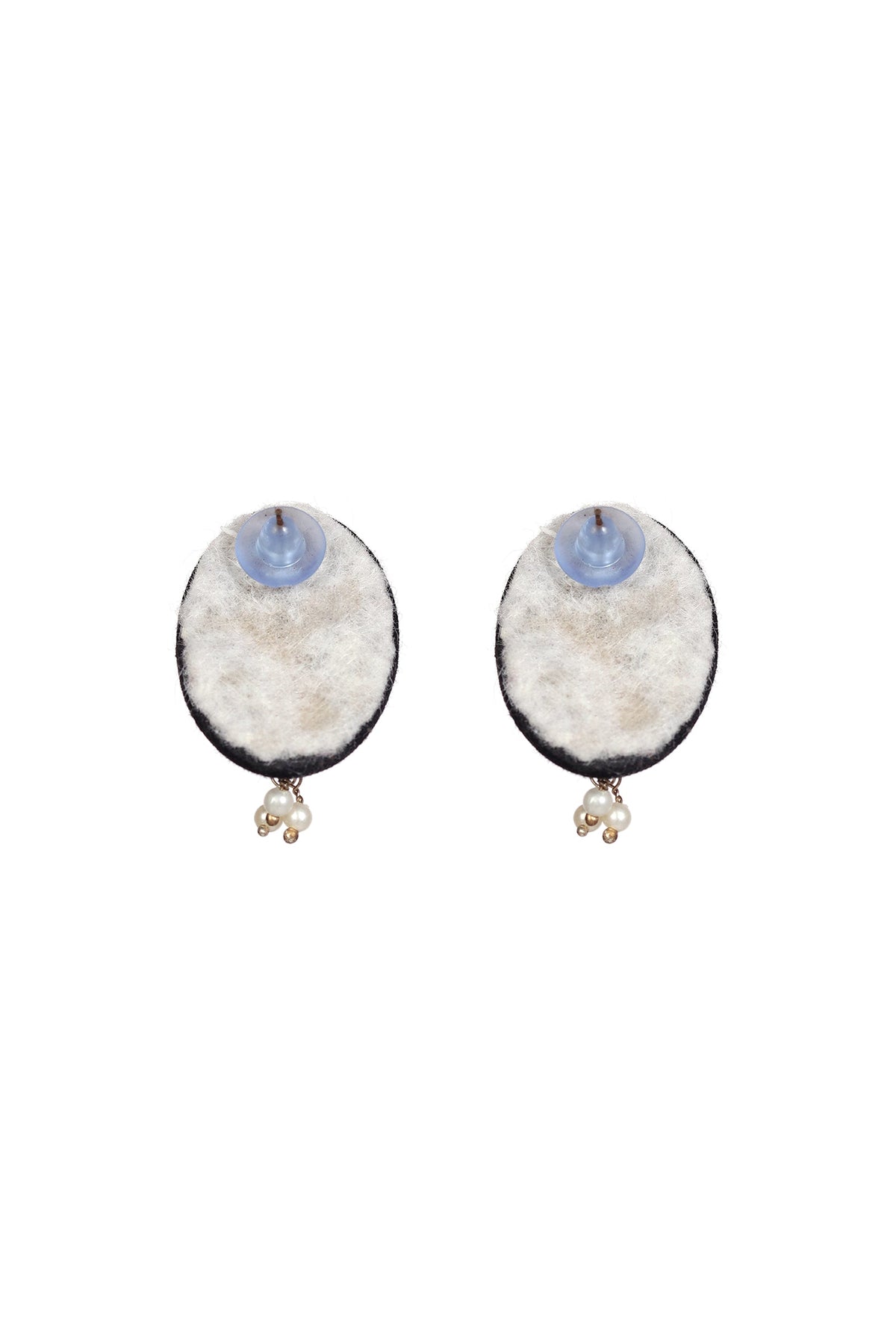 Black Velvet Lakshmi Pearl Earrings
