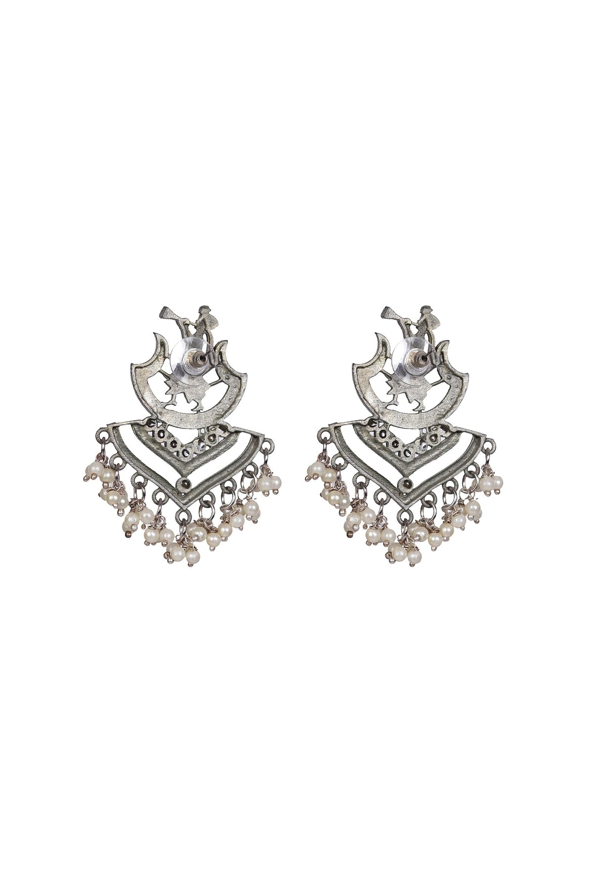 Folk Melody German Silver Earrings