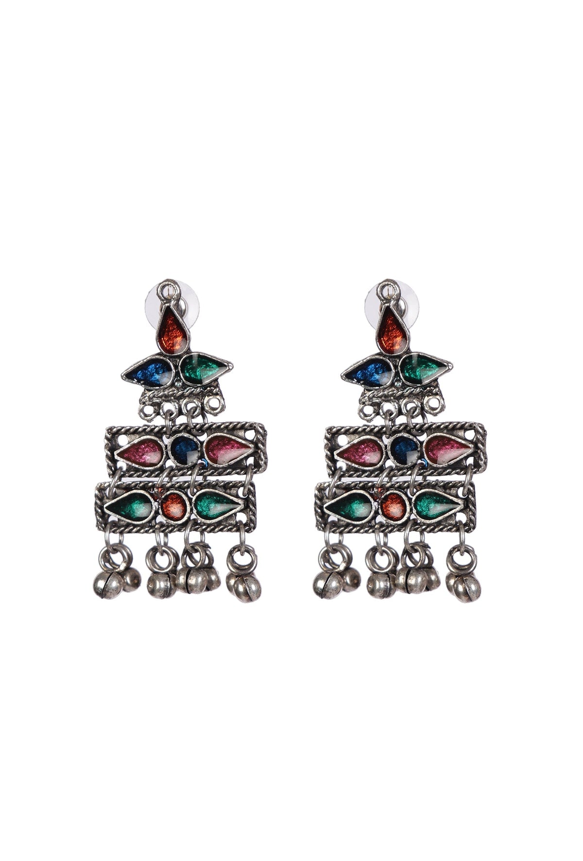 Tribal Radiance Oxidized Necklace And Earrings