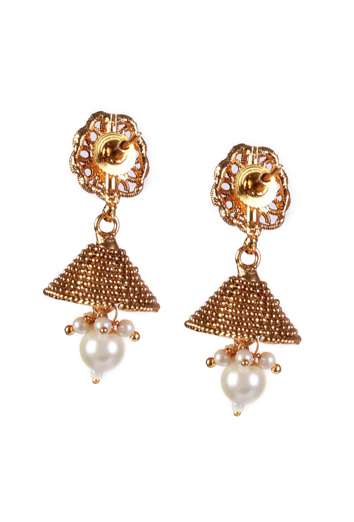 Trishika Temple Heritage Kemp Necklace Set with Pearls
