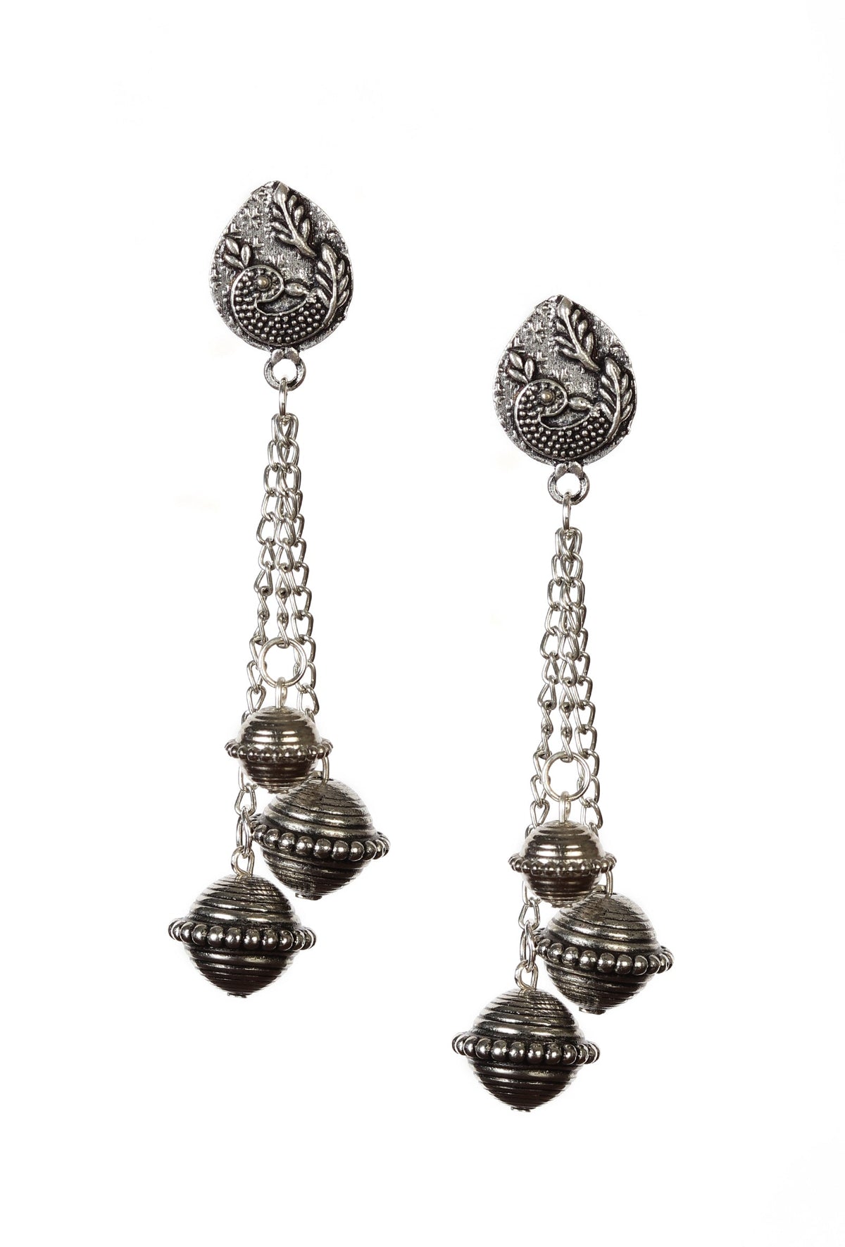 Jharokha Dome Chain Earrings
