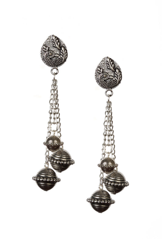 Jharokha Dome Chain Earrings