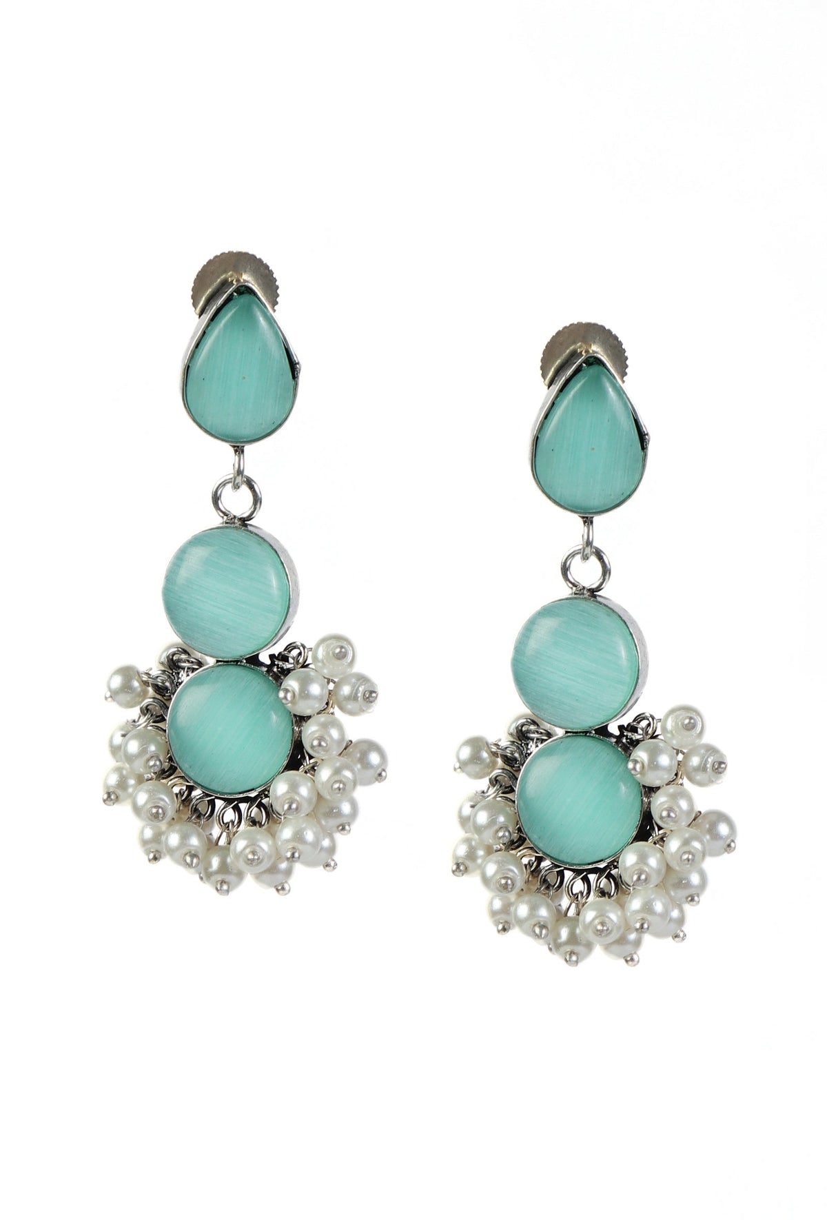Emerald Dewdrop Chandbali Earrings