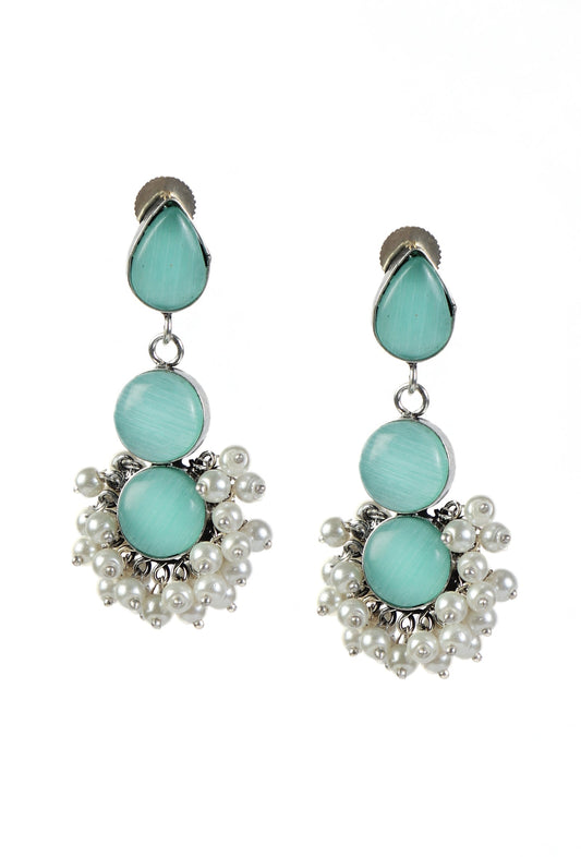 Emerald Dewdrop Chandbali Earrings
