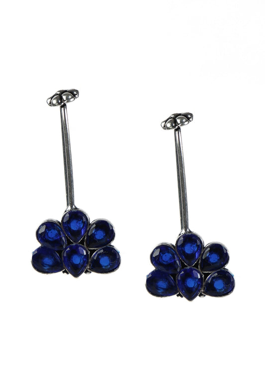 Azure Blossom Drop Bugadi Earrings