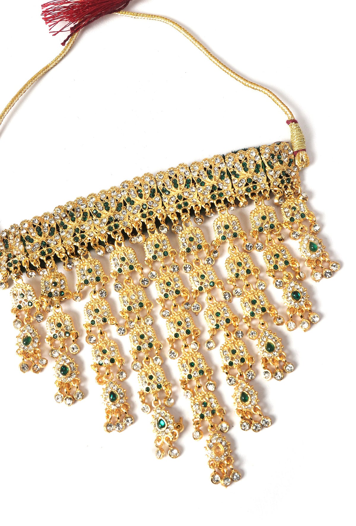 Ajwadi Pachi Kundan Guluband