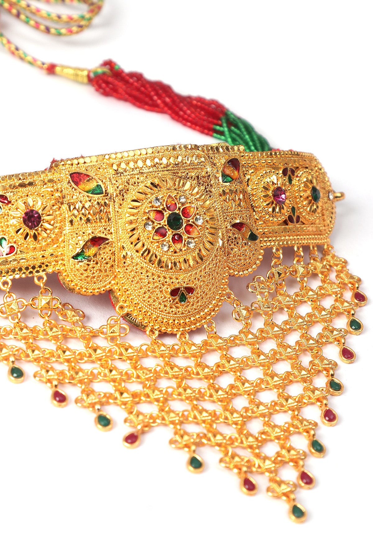 Rajshree Meenakari Beaded Choker Set