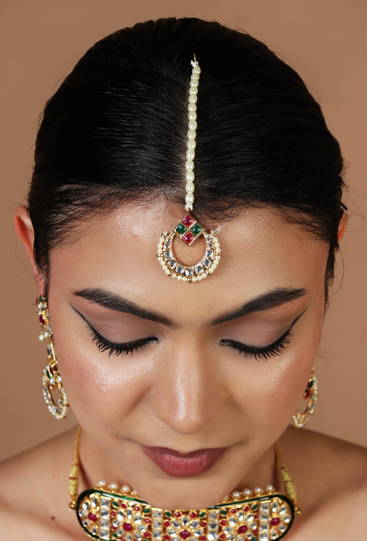 Kundan Pearl Bridal Choker Set